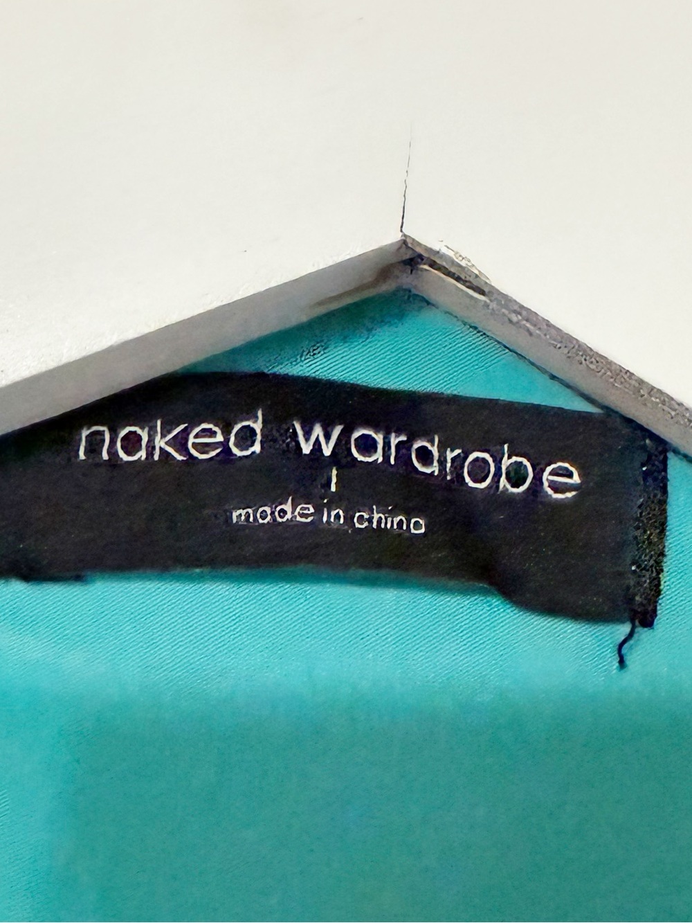 Naked Wardrobe Turquoise Aqua Double Jersey Knit Maxi Dress Mock Neck NEW - Picture 8 of 9